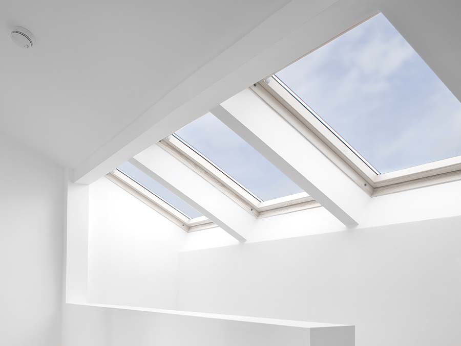 kennedy curb mount polycarbonate skylight installed in home