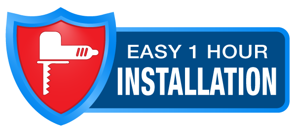 easy 1 hour installation logo