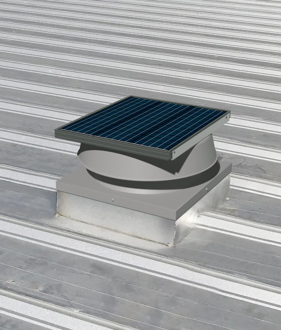kennedy curb mount fan installed on metal roof
