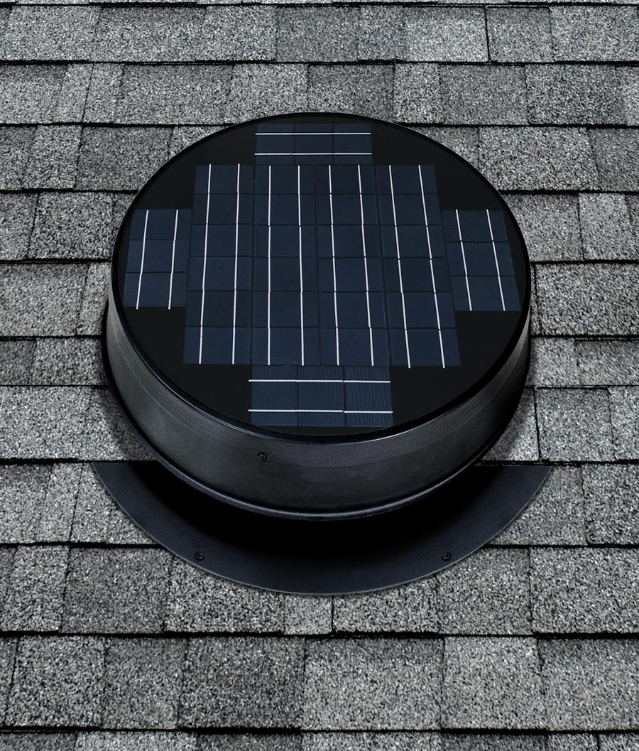 Kennedy Low Profile Roof Mount Solar Attic Fan Installed