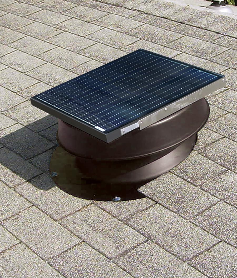 Kennedy Bronze Roof Mount Solar Attic Fan Installed