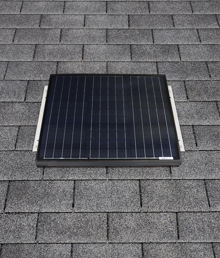Remote Solar Panel on Asphalt Roof