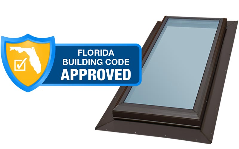 Kennedy traditional skylight with Flordia building code approved logo