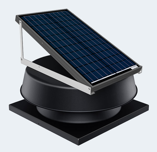 32 Watt Curb Mounted Solar Atic Fan Black