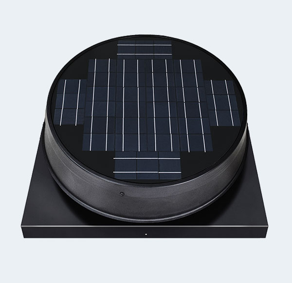 35 Watt Curb Mounted Low Profile Solar Atic Fan Black