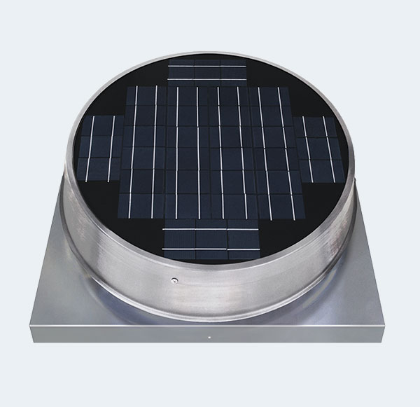 35 Watt Curb Mounted Low Profile Solar Atic Fan Mill Finish
