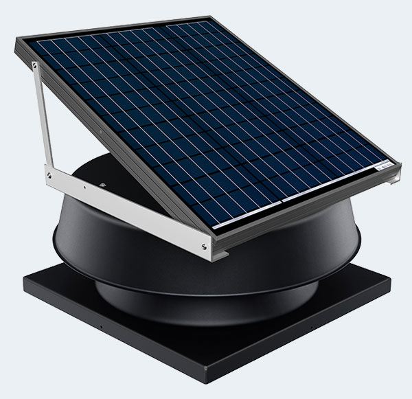 48 Watt Curb Mounted Solar Atic Fan Black