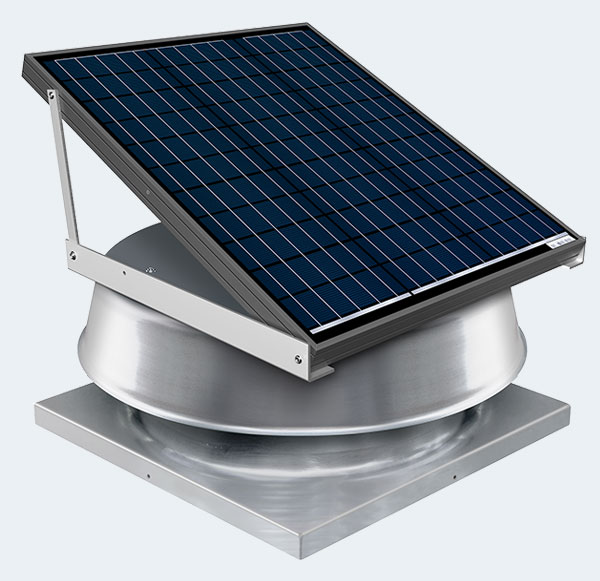 48 Watt Curb Mounted Solar Atic Fan Mill Finish
