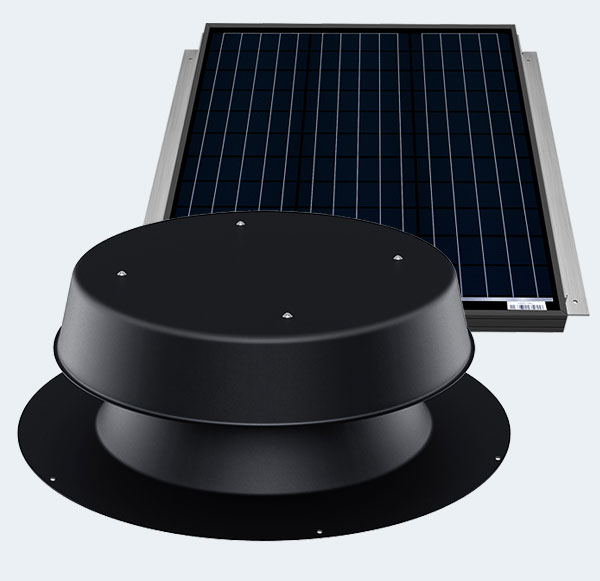 65 Watt Roof Mounted Solar Atic Fan Black
