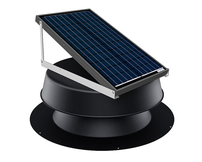 Kennedy roof mount adjustable panel 32 watt gray solar attic fan