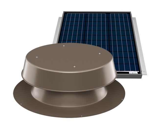 Kennedy roof mount remote panel bronze solar attic fan