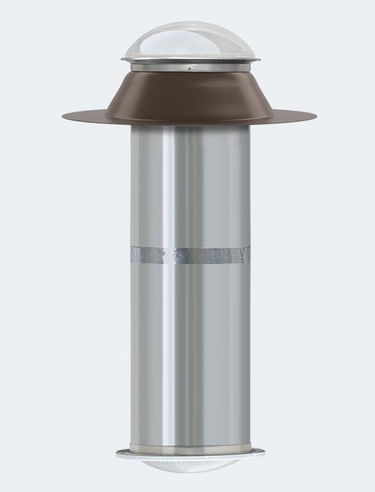 K series 13 inch flat tubular skylight model bronze