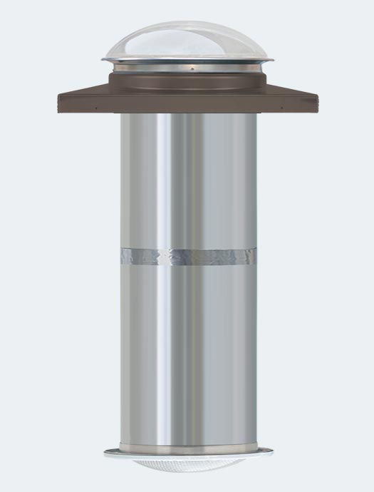 K series 18 inch curb mount tubular skylight model bronze