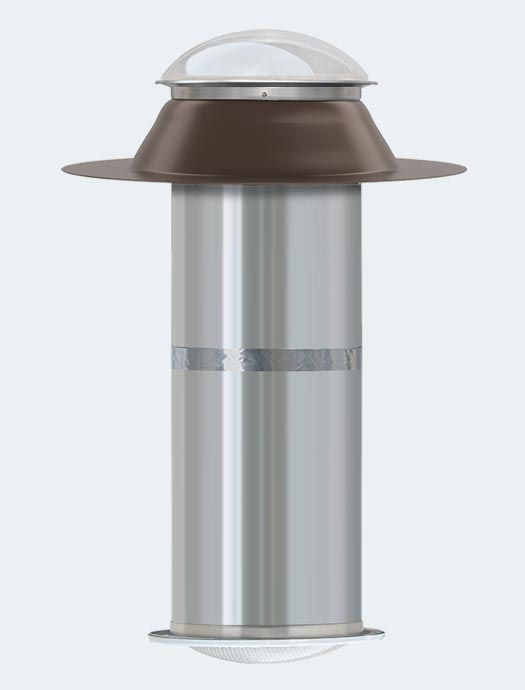 K series 18 inch flat tubular skylight model bronze