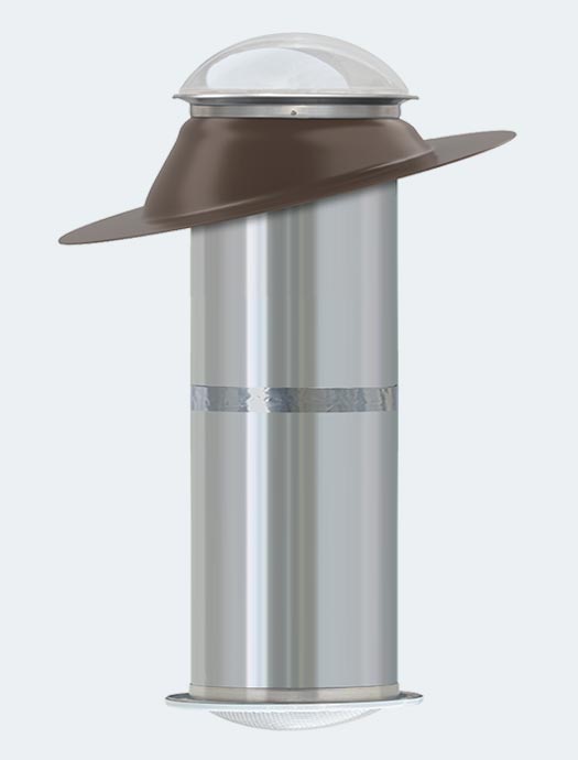 K series 18 inch pitch tubular skylight model bronze